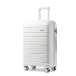 Kono Valise de Voyage légère à Coque Rigide de 55 x 40 x 20 cm avec Serrure TSA et 4 Roues pivotantes (Blanc), Blanc, S(Cabin 20Inch), Valise Cabine Rigide