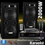KARAOKE MICRO ENCEINTE AMPLI BLUETOOTH USB SD idéal FAMILLE ENFANT ADO ADULTE, SOIREE DANSANTE, FÊTE PA DJ SONO MIX BAR CLUB DISCO