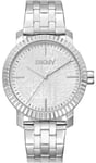 DKNY DK1L053M0015 Chambers Maxi Sølvfarvet/Stål Ø36 mm