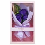 Rose Soap Flower Artificial Simulation Dry Bouquet Gift Box Purple