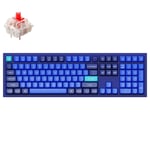 Keychron Q6 Wired RGB Knob Hot-Swappable Mechanical Keyboard - Gateron Red, Blue, 104 Key