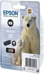 Epson 26 Polar Bear Photo Black Genuine, Claria Premium Ink Standard Capacity 