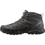 SALOMON Men's X Ultra Pioneer Mid Gore-tex Hiking Shoe, Peat Quiet Shade Biking Red, 7 UK Narrow