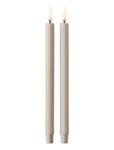 Stoff Led Taper Candles By Uyuni Lighting 2-Pack Home Decoration Candles Led Candles Beige STOFF Nagel