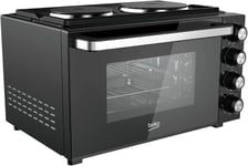 Beko MSH30B Mini Oven with Double Hob in Black | Brand new