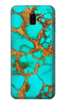 Aqua Copper Turquoise Gemstone Graphic Printed Case Cover For Samsung Galaxy J6+ (2018), J6 Plus (2018)