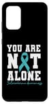 Coque pour Galaxy S20+ Ruban bleu sarcelle « You Are Not Alone » pour sensibilisation à la sclérodermie