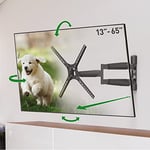 Barkan 53.5cm Long TV Wall Mount, 13 - 65 inch Full Motion Articulating - 4 Movement Premium Flat / Curved Screen Bracket, Holds up to 36kg, Extremely Extendable, Fits LED OLED LCD