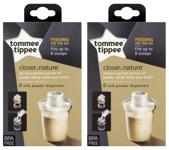 12 x Tommee Tippee Closer to Nature Milk Powder Dispensers - Fits up to 8 scoops