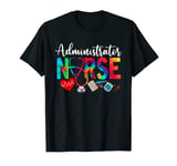 Nursing Administrator Tie Dye Love Heart Stethoscope Nurse T-Shirt