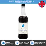 Simply By IBC | Blue Curacao Syrup  1L | Cocktail Syrup | Vegan | UK Seller