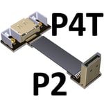 5cm P2(A)-P4T DisplayPort câble d'extension Flex 1.4, câble coudé 8K 4K HDR 165Hz, affichage 60Hz, adaptateur de Port pour vidéo PC portable TV DP 1.4 1.2 Nipseyteko