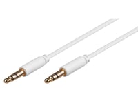 Goobay Avk 183-0200 - Ljudkabel - Mini-Phone Stereo 3.5 Mm Hane Till Mini-Phone Stereo 3.5 Mm Hane - 2 M - Vit