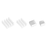 20 st Aluminium Kylare CPU Radiator med Lim för Raspberry Pi 2/3/4 3b 4B