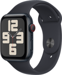 Apple Watch SE (GPS + Cellular 44 mm), Keskiyönsininen alumiinikuori ja urheiluranneke, M/L