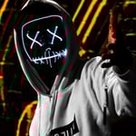 El Wire Purge LED Mask -  Blå (Färg: Blå)