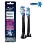 Philips Genuine Sonicare Premium Gum Care Replacement Brush Heads, 2 Pack, Black - HX9052/33