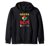 Geepa And Son Best Friend For Life Happy Fathers Day Zip Hoodie