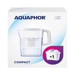 AQUAPHOR Compact Fridge Water Filter Jug, Includes 1 Maxfor+ Filter Cartridge to