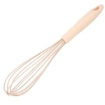 Silicone Whisk, Small Manual Egg Beater Stirring Frother Mixer Blender for Cooking Baking, Pink