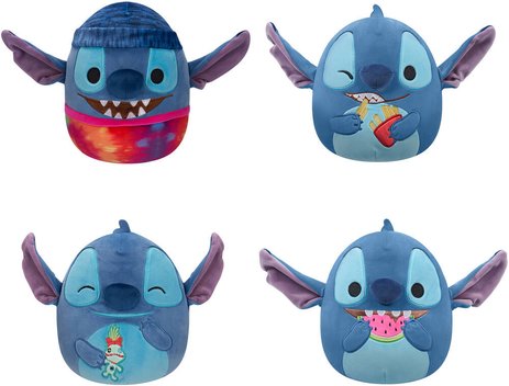 Squishmallows SQDI01383 Disney Stitch avec Casque 25 cm, Peluche Officielle Jazwares, Doudou Super Doux