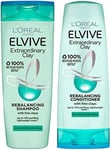 L'Oreal Elvive Extraordinary Clay Rebalancing Shampoo 400ml & Conditioner 300ml