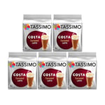 Tassimo T Discs Costa Caramel Latte 5 x 16 Coffee Pods 40 Drinks Servings Cups