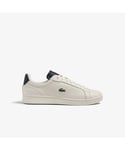 Lacoste Mens Carnaby Pro Shoes in White Navy - Blue & White Leather - Size UK 11