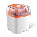 unknow Soft Serve Ice Cream Machine Home Kids, Electric Ice Cream Maker With Built In Freezer, Small Ice Maker Machine Counter Top Orange