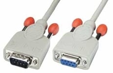 Lindy 0,5M Rs232 Cable, 0,5 M, 9-Pin D-Sub M, 9-Pin D-Sub Fm, Hane/Hona, Grå