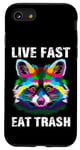 Coque pour iPhone SE (2020) / 7 / 8 Live Fast Eat Trash Poubelle Ratons laveurs Raccoon
