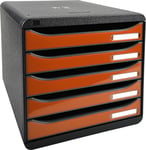 Exacompta Big-Box+ Skrivbordsbyrå, svart/orange