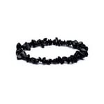 Bracelet Black Tourmaline Chips Elastic