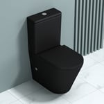 doporro WC à poser céramique gris noir mat toilette avec réservoir abattant silencieux avec frein de chute Stand108T