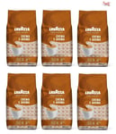 (Pack Of - 6) Lavazza Crema e Aroma Roasted Coffee Beans 1kg