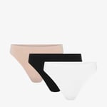 Urban Quest Bamboo String Brief 3-Pack S - Vit, Svart & Rosa Underkläder för löpare
