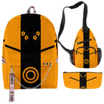 YANGPP Naruto Character Peripheral Backpack Hommes Et Femmes Cartable Pen Bag Messenger Bag Set-26 Styles, Taille Unique
