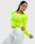 Squat Wolf - Warrior Crop Tee - Neon - M