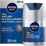 NIVEA MEN Anti-Age Hyaluron SPF15 Moisturising Cream (50ml), Anti-Wrinkle... 