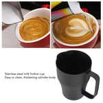 Coffee Latte Art Pitcher Milk Frother Cup Polished Handle Limit Line Durable For