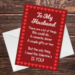 Valentines Card For Husband Poem Perfect Card For Him LOVE Funny Card