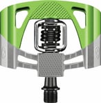 Crank Brothers Mallet 2 Pedals Raw/Green with Black Spring