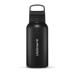 LifeStraw® Go Filter Water Bottle 2.0 Stainless Steel, 1L, Black