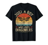 Vintage Dragonflies, Just A Boy Who Loves Dragonflies Boys T-Shirt