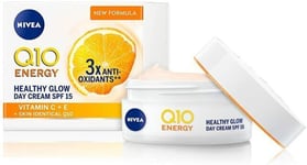 NIVEA Q10 Energy Healthy Glow Face Day Cream, Energising Day Cream 50ml Pack