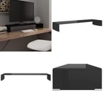 TV-bord glas svart 100x30x13 cm - TV-bord - TV-ställ - Home & Living