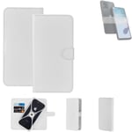Protective cover for Motorola Moto G53 5G Wallet Case white flipcover flipcase