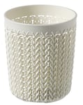 CURVER Round Storage Basket 0.6 L Knitted Look – for Office, Entrance, Living Room, Bathroom – 10 x 11.2 cm – Off-White