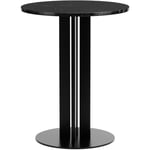 Scala Café Table H75 Ø60 cm Oak Bistrobord, Laget av marmor 60 cm Svart, Sort