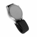 Fixed Samsung Galaxy Watch 22mm Armband Nylon Strap Reflective Svart